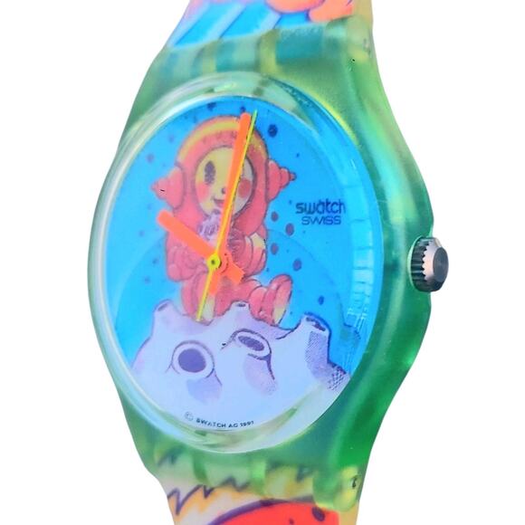 Swatch Watch YURI GG118 1992 Designed By Igor Tuveri Display Dummy Or Parts - Picture 5 of 7